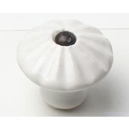 31008 Knopka Ø 40mm, porcelán bílý/patina