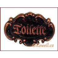 STT   štítek TOILETTE-staroměď - Rowell