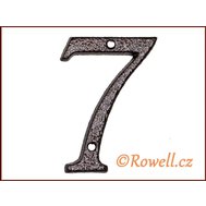 C1    Číslice 80mm  k.měď  ""7"" - Rowell