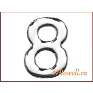 C37  Číslice 37 mm  stříb  ""8"" - Rowell