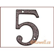 C1    Číslice 80mm  k.měď  ""5"" - Rowell