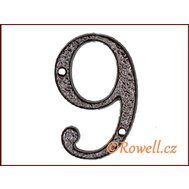 C1    Číslice 80mm  k.měď  ""9"" - Rowell