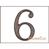 C3    Číslice 120  k.měď  ""6"" - Rowell
