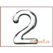 C37  Číslice 37 mm  stříb  ""2"" - Rowell