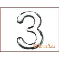 C37  Číslice 37 mm  stříb  ""3"" - Rowell