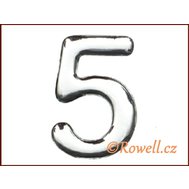C37  Číslice 37 mm  stříb  ""5"" - Rowell