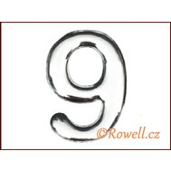 C37  Číslice 37 mm  stříb  ""9"" - Rowell