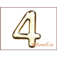 C37  Číslice 37mm  zlatá  ""4"" - Rowell