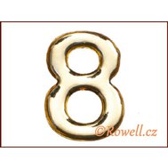 C37  Číslice 37mm  zlatá  ""8"" - Rowell