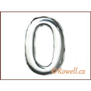 C53  Číslice 53 mm stříb  ""0"" - Rowell