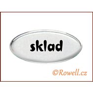 SD  štítek  stříbrný ""sklad"" - Rowell