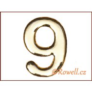 C37  Číslice 37mm  zlatá  ""9"" - Rowell